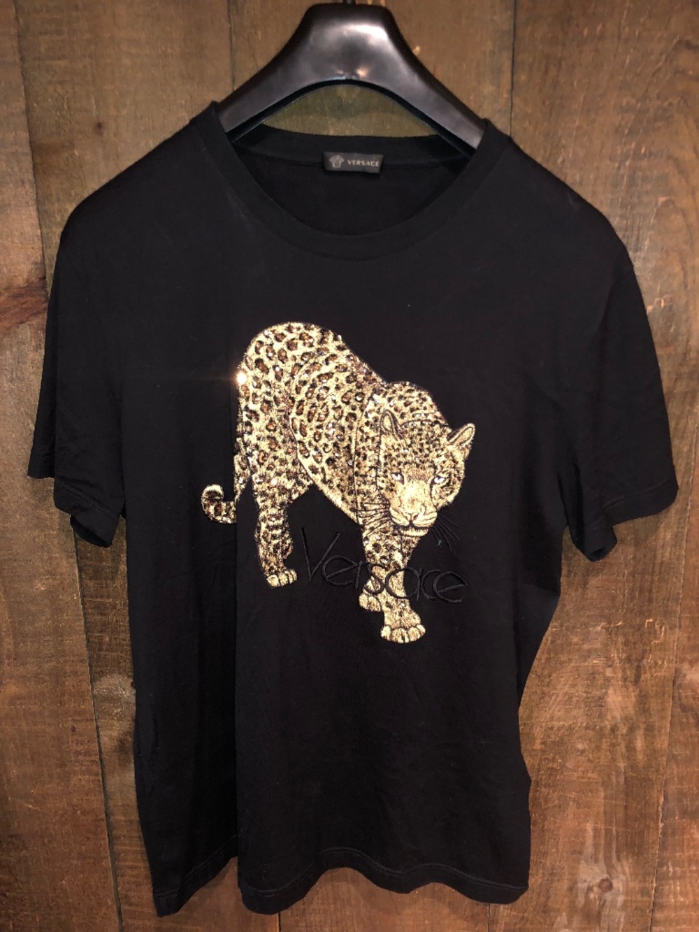 VERSACE BLACK LÉOPARD AUTHENTIQUE T-SHIRT